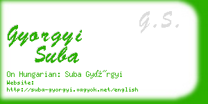 gyorgyi suba business card